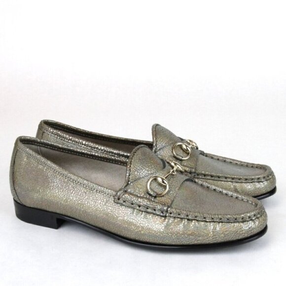Rare Gucci Iridescent Holographic 1953 Leather Horsebit Loafer Moccasins sz 37 - Picture 1 of 6